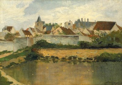 オーヴェルシュルオワーズの村 作： Charles Francois Daubigny