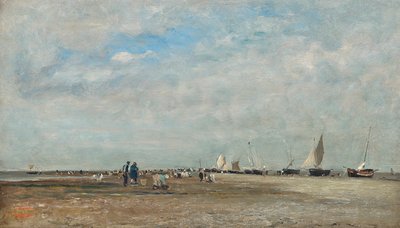貝収集家、トルビル 作： Charles Francois Daubigny