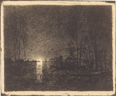 月明かりの風景 作： Charles Francois Daubigny