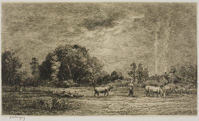 月の出 作： Charles Francois Daubigny