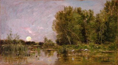 月の出、1877 作： Charles Francois Daubigny