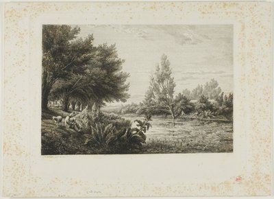 ショワジー・ル・ロワの近く 作： Charles Francois Daubigny