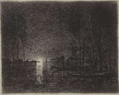 1921年に印刷されたナイトピース、オリジナルの印象1862。 作： Charles Francois Daubigny