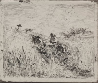 穀物畑の小道 作： Charles Francois Daubigny