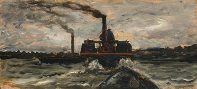 リバーボート、c。 1860年。 作： Charles Francois Daubigny