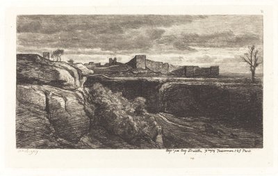 クレミュー城の遺跡 作： Charles Francois Daubigny