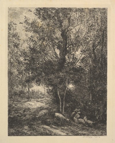 羊飼いと羊飼い、1874年。 作： Charles Francois Daubigny