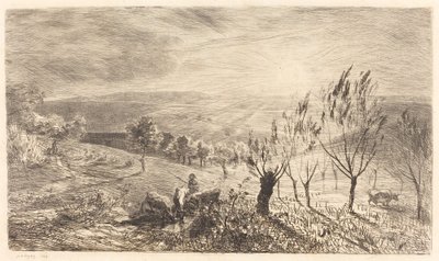 日の出 作： Charles Francois Daubigny