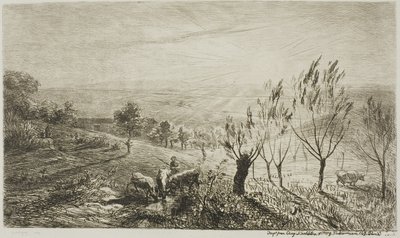 日の出 作： Charles Francois Daubigny