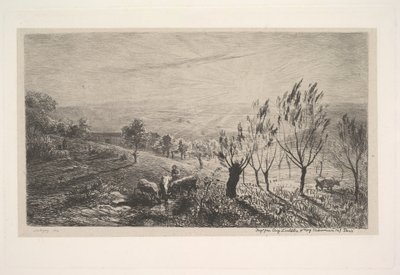 日の出、1850年。 作： Charles Francois Daubigny