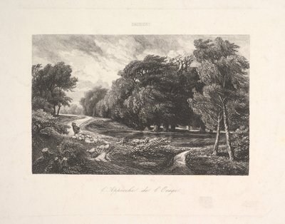 接近する嵐、1844。 作： Charles Francois Daubigny