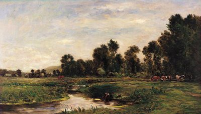 アルク渓谷、セーヌマリティム 作： Charles Francois Daubigny