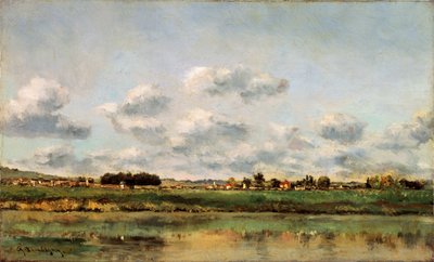 オワーズの銀行、1859年。 作： Charles Francois Daubigny