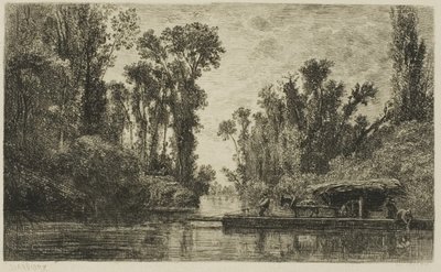 ブゾン・フェリーボート 作： Charles Francois Daubigny