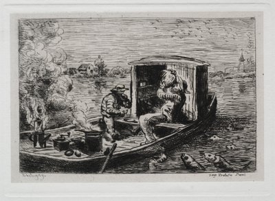 ボートトリップ：ボートでガズリングまたはランチ 作： Charles Francois Daubigny