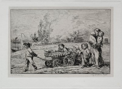 ボートの旅：Le Botinへの移動船の家具またはボートへの移動、1861。 作： Charles Francois Daubigny
