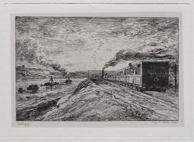ボートトリップ：出発（帰り） 作： Charles Francois Daubigny