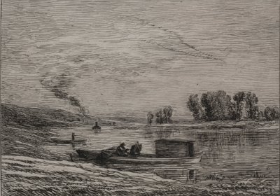 コンフランのボート、1866年。 作： Charles Francois Daubigny