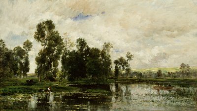 池のほとり 作： Charles Francois Daubigny