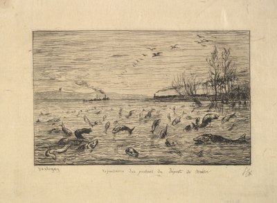 魚はキャビンボーイの出発、1861年に喜びました。 作： Charles Francois Daubigny