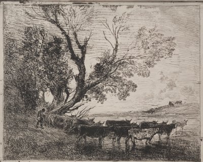 1921年に印刷された1862年のフォードのオリジナルの印象。 作： Charles Francois Daubigny