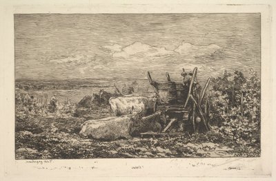 モーヴァンの収穫記念品、1865年。 作： Charles Francois Daubigny