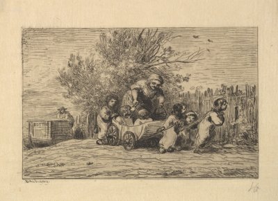 カートの相続人、1861年。 作： Charles Francois Daubigny