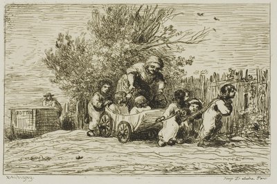 The Heritage of the Wagon (The Children with the Wagon) 作： Charles Francois Daubigny