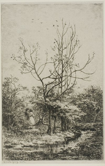 果樹園 作： Charles Francois Daubigny