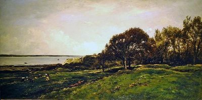 ヴィレルヴィルのプレ・デ・グラーヴ 作： Charles Francois Daubigny