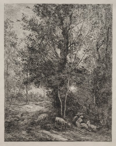 羊飼いと羊飼い、1874年。 作： Charles Francois Daubigny
