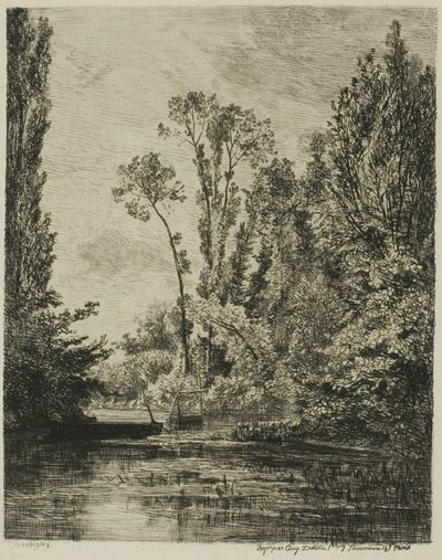 ブゾンのバージン諸島 (釣り穴) 作： Charles Francois Daubigny