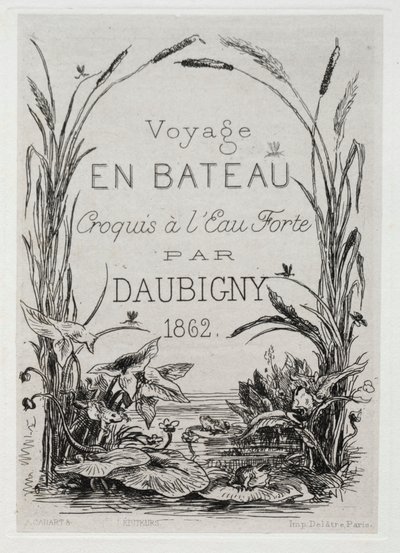 アルバムのタイトル扉絵船旅 作： Charles Francois Daubigny