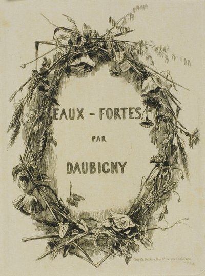 野の花の花輪、口絵 作： Charles Francois Daubigny