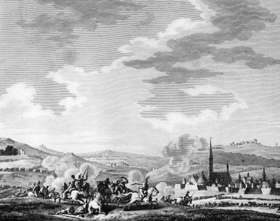 フランス革命。3月18日のネルウィンデンの戦い 作： Charles Francois Gabriel Levachez