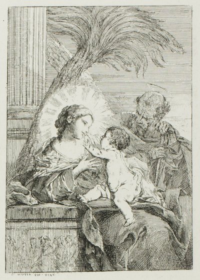エジプトでの聖家族の休息 作： Charles Francois Hutin