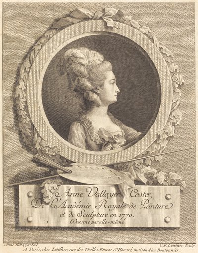 アン・ヴァレイヤー＝コスター 作： Charles Francois Le Tellier after Anne Vallayer Coster