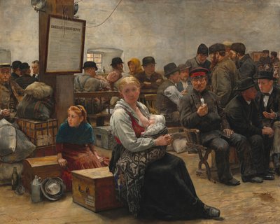 約束の地にて、キャッスルガーデン、1884年。 作： Charles Frederic Ulrich