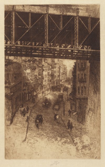 ニューヨーク州チェリーストリート 作： Charles Frederick William Mielatz