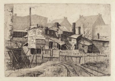 無題（都会の木造住宅） 作： Charles Frederick William Mielatz