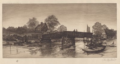 無題の古い橋、1888 年。 作： Charles Frederick William Mielatz