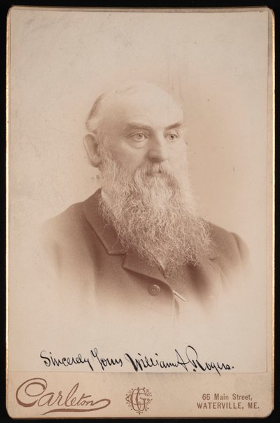 ウィリアム・オーガスタス・ロジャースの肖像、1832～1898年、1898年以前。 作： Charles G Carleton