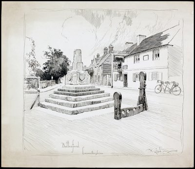 ボッツフォード マーケット クロス、レスターシャー、1892～1933 年 作： Charles George Harper