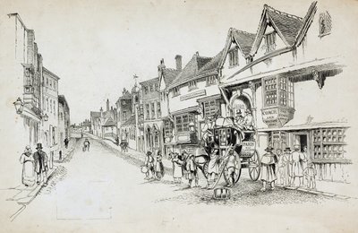 ハイストリート、カンタベリー、ケント 作： Charles George Harper