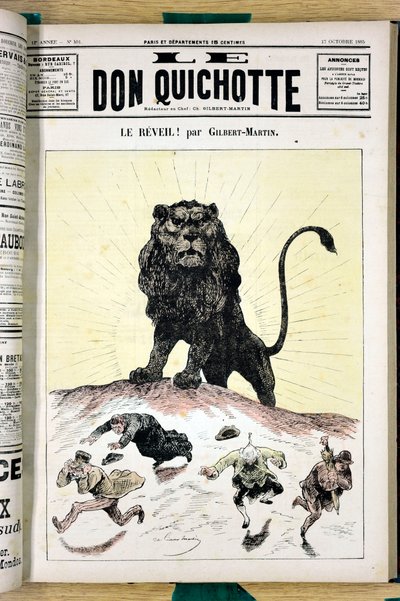 ル・ドン・キホーテ」表紙、591番、Satirique en Couleurs 作： Charles Gilbert Martin