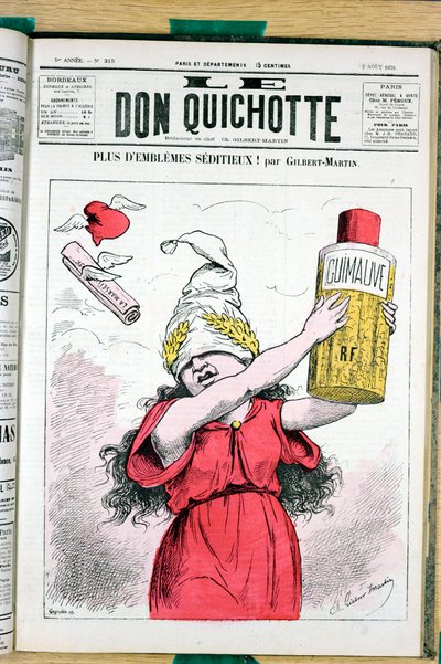 ル・ドン・キホーテ」215号の表紙、Satirique en Colours 作： Charles Gilbert Martin