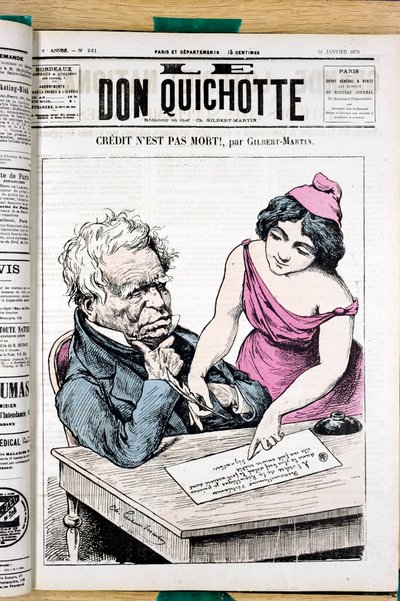 ル・ドン・キホーテ」表紙、241番、Satirique en Couleurs 作： Charles Gilbert Martin