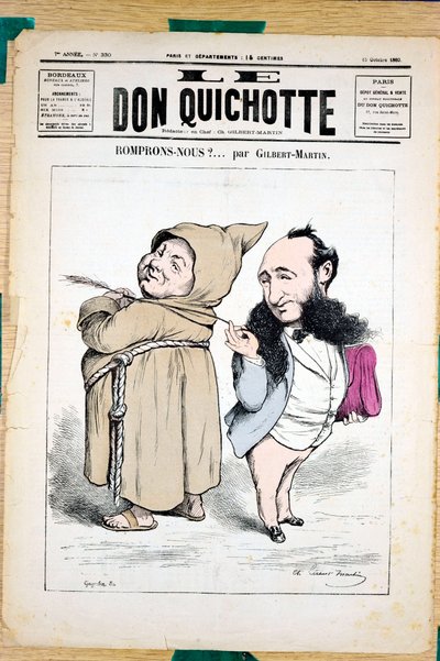 ル・ドン・キホーテ」表紙、330番、Satirique en Couleurs 作： Charles Gilbert Martin