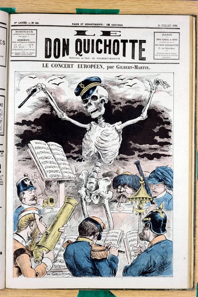 ル・ドン・キホーテ」422番の表紙、Satirique en Couleurs 作： Charles Gilbert Martin