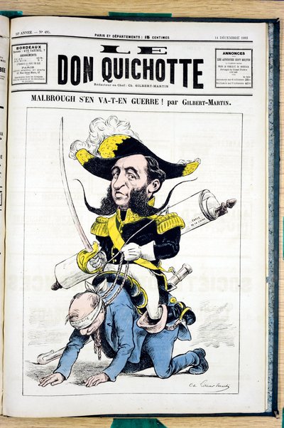 ル・ドン・キホーテ」表紙、495番、Satirique en Couleurs 作： Charles Gilbert Martin